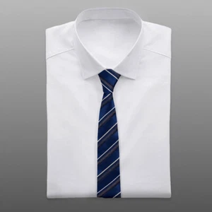 Y&G YAEA0001 Dark Cadet Blue Stripes Popular Silk Skinny Tie Collection Tie - Picture 1 of 4
