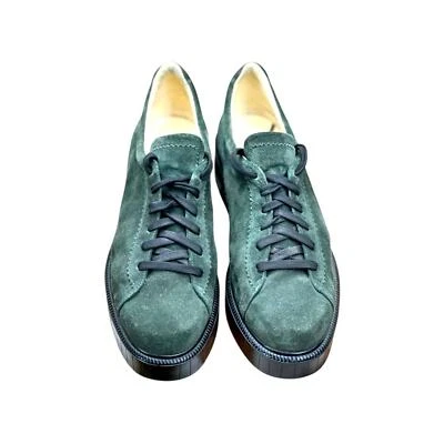 Robert Clergerie Talla 41.5 Gamuza Cuero Verde Plataforma Zapatos París Francia Nuevos sin Etiquetas Foto 1 de 4