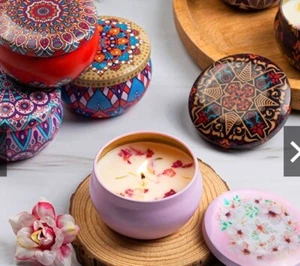 8 Pieces Scented Candles Soy Wax Essential Oil Aromatherapy Natural Fragrance - Picture 1 of 13