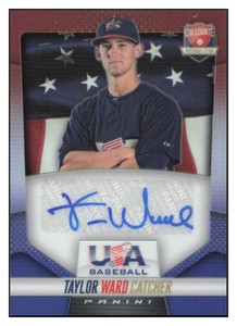 2014 Panini USA Baseball Taylor Ward #17 Auto #11/25