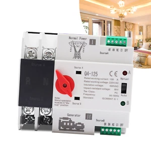 Interruptor de transferencia automática de doble potencia 2P rejilla a generador de CA PC nivel 100A 110V - Imagen 1 de 12