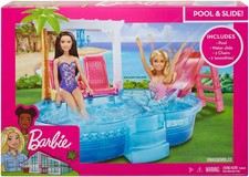 barbie swimming pool with slide