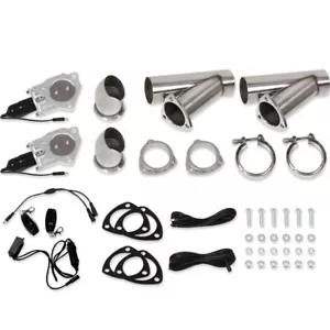 Stainless Steel 3" Electric Exhaust Y Pipe Kits w/ Remote Switch - Picture 1 of 6