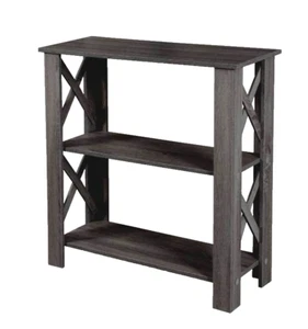 LIBRERIA SCAFFALE MODERNA 3 RIPIANI MENSOLA WENGè ROVERE SBIANCATO h80*30*80 cm - Foto 1 di 7
