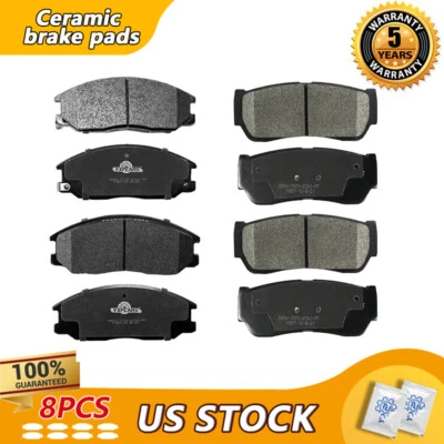 Pastillas de freno de disco delanteras y traseras de cerámica para Kia Sorento 2003 2004 2005 2006 - 2009 Foto 1 de 4