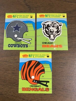 DALLAS COWBOYS 1981 Fleer Teams in Action Sticker ( Helmet) + Bears And Bengals - Image 1 of 3