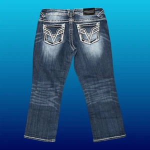 Vigoss The Chelsea Capri Denim Jeans Size 7/8 32” #110 - Picture 1 of 6