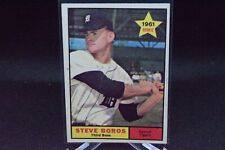 B - Steve Boros #348 - 1961 Topps - Tigers - EX/NM Condition - Rookie