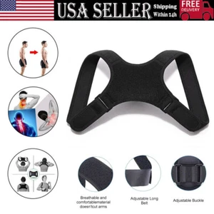 Adjustable Posture Corrector Back Shoulder Support Correct Brace Belt Men Women - Picture 1 of 14