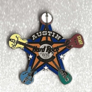 Hard Rock Cafe Austin ☆ 2002 ☆ GO ☆ VIP Party ☆ STAFF ☆ (#12837) 🏛️✂️🌞 - Picture 1 of 4