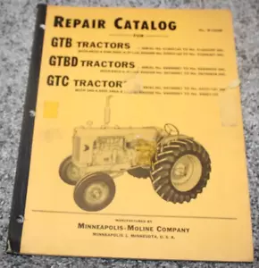Minneapolis-Moline Wartung Reparatur Katalog R-1108B Modell "GTB" TRAKTOREN - Bild 1 von 6