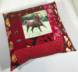 Versatile Horse Themed Throw Pillow - 12 x 12 - Two Sided - Picture 1 of 9