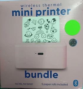Core Innovations Wireless Portable Thermal Printer Bundle Bluetooth-Pink - Picture 1 of 2