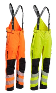 Pantalones de trabajo Elka impermeables de alta vis Xtreme elásticos de invierno combinados - Imagen 1 de 6
