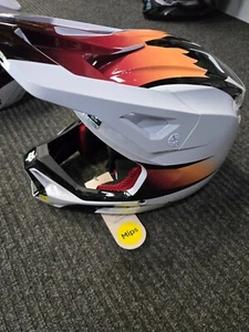 Fox Racing V1 Flora Motocross Helmet (White/Black) 31372-058 - Picture 1 of 1