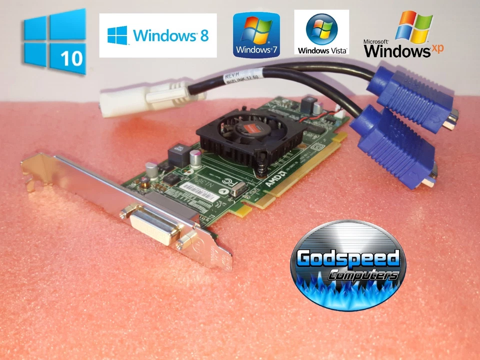 Dell OptiPlex 580 740 745 755 760 780 790 AMD HD Dual Monitor VGA Video Card - Image 1 of 1