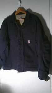Carhartt FR Series Traditional Duck Work Jacket, Harness friendly, Navy, Men XL - Picture 1 of 13