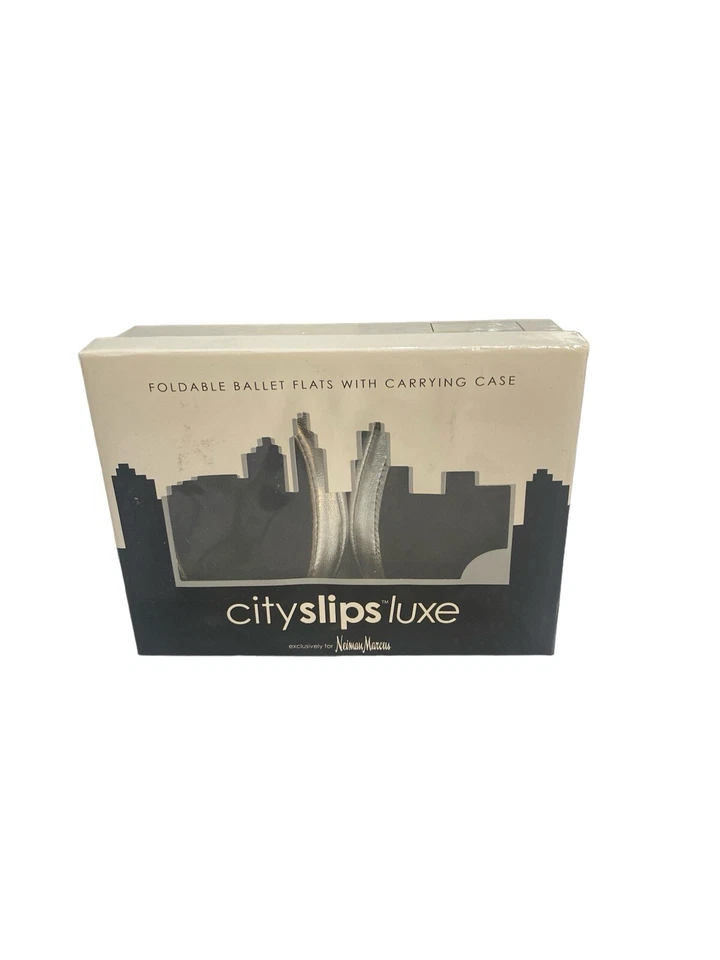 Nuevo En Caja Neiman Marcus City Slips Luxe Astilla Plegable Ballet Pisos  Foto 1 de 4