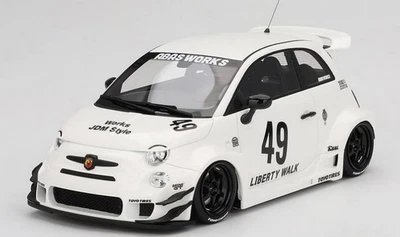 TOP SPEED, FIAT Abarth 595 LB-Works x Abas Works Gara bianco 2024, 1/18,  TS0606 - Immagine 1 di 4