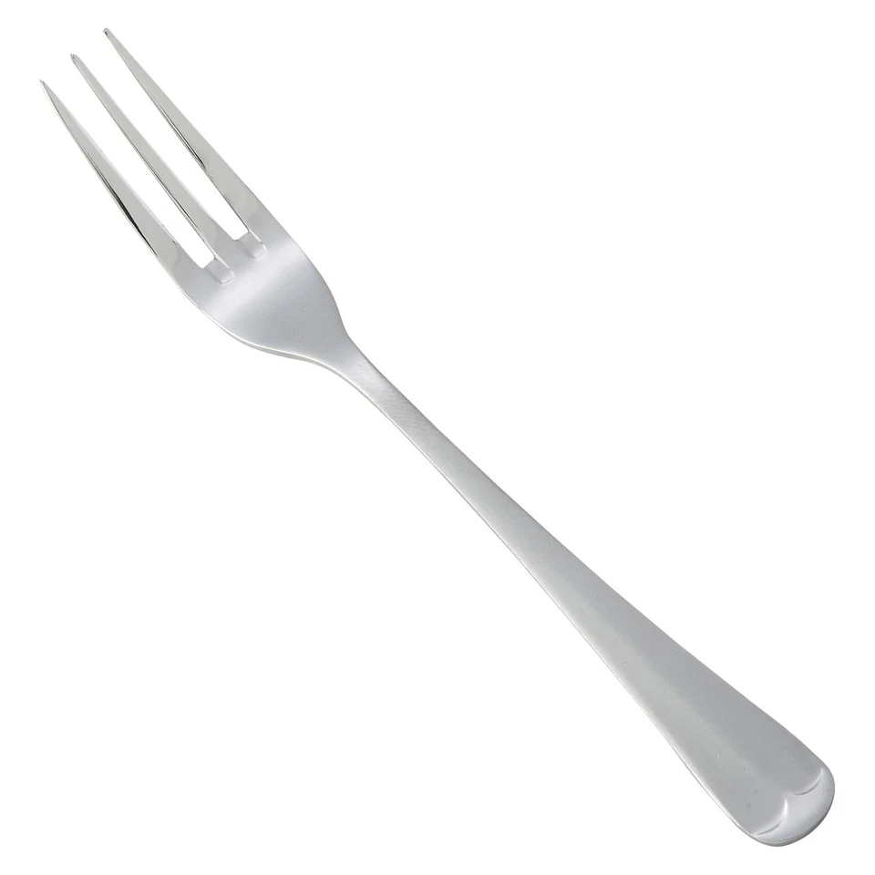 Winco 0015-06 Stainless Steel Lafayette 3 Tine Salad Fork - 1 Dozen