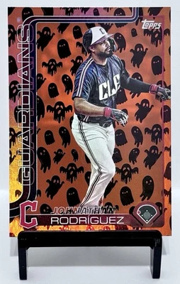 2025 Topps Update Johnathan Rodriguez Holiday Ghosts Foil SSP #US142 Guardians - Image 1 of 2