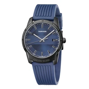 Orologio CALVIN KLEIN uomo Evidence datario gomma blu - Foto 1 di 3