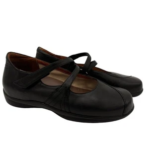Kumfs Ziera Women's Black Leather Mary Jane Shoes Size 39 / 8-8.5 - Picture 1 of 9