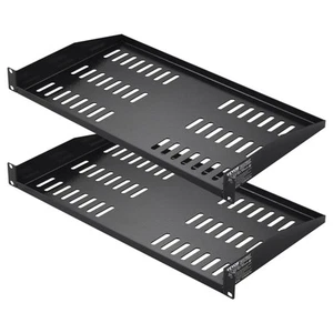 2er-Set 1U Fachboden Serverschrank 254mm Tiefe Netzwerkschrank Server Rack - Afbeelding 1 van 12