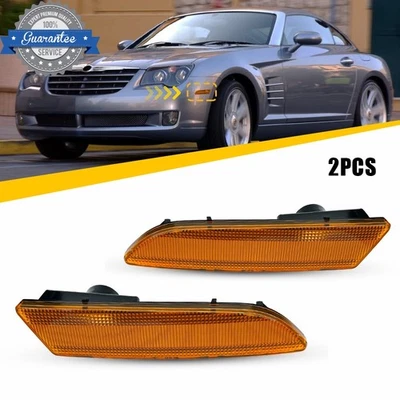 Marcador frontal âmbar refletor de luz de sinalização para 2004-2008 Chrysler Crossfire - Imagem 1 de 4