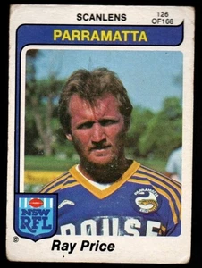 SCANLENS RUGBY LEAGUE CARDS 1980-126 RAY PRICE PARRAMATTA - Picture 1 of 3