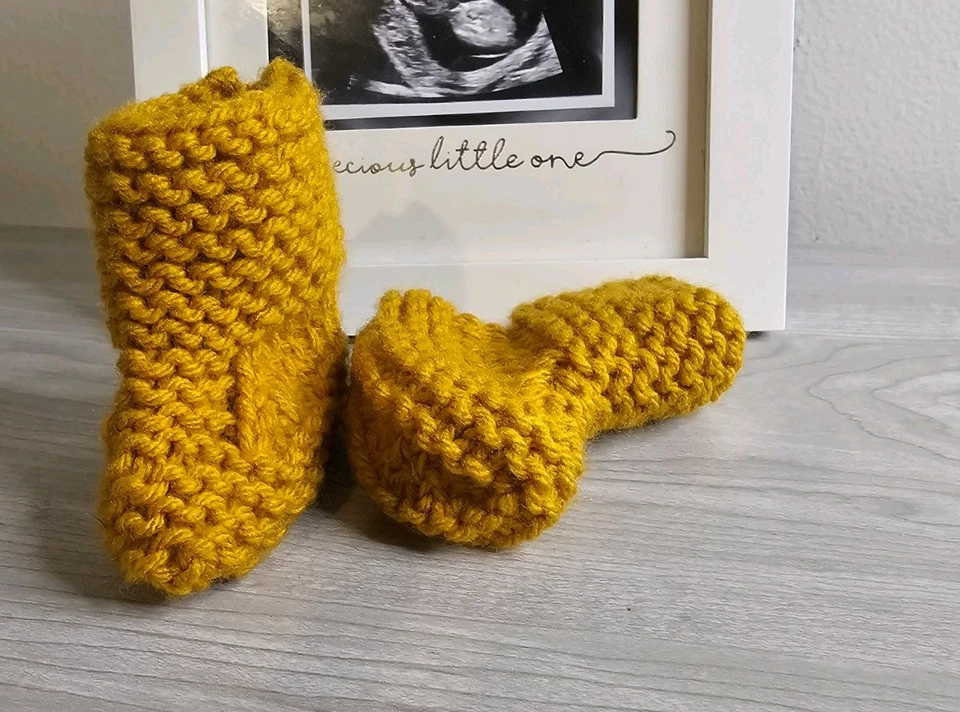 Hand Knit Baby Booties - Image 1 of 1
