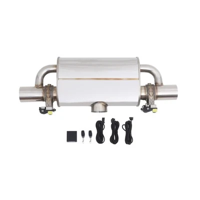 Electronic Valved Exhaust Muffler 3" T-Style w/ Dual Valves and Controller - Image 1 of 4