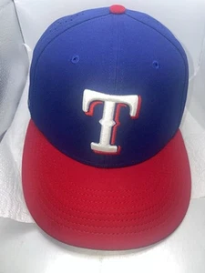 Texas Rangers Baseball Hat Cap Blue & Red Nike True Dri-Fit MLB Embroidered - Picture 1 of 6
