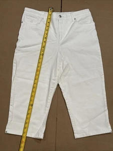 Gloria Vanderbilt Amanda Boot Jeans 12 Petite Vintage White Bootcut Stretch - Picture 1 of 4