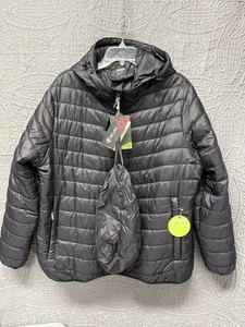 Outdoor Ventures Men's Lightweight Packable Hooded Puffer Jacket Black XXL - Picture 1 of 10