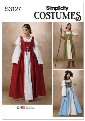 Simplisity Pattern 3127 Historical Renaissance Outlander Cosplay Costume Sz 8-16 - Image 1 of 4