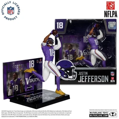 Figura Justin Jefferson Minnesota Vikings 2025 NFL Mcfarlane Legacy ENVÍO GRATUITO Foto 1 de 3
