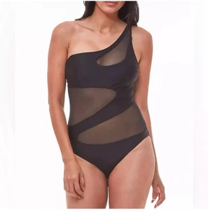 BAR III Natural Beauty Cutout One-Shoulder Einteiler Badeanzug Medium UVP $ 88 - Bild 1 von 6