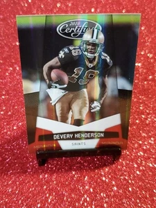 2010 Panink Certified Football #92 Devery Henderson Mirror Red /250 Saints NFL - Picture 1 of 2
