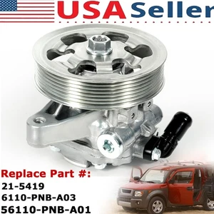 Power Steering Pump w/ Pulley for 2002-2006 Acura RSX Honda Element CR-V 21-5419 - Picture 1 of 9