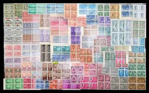 INDIA COMMEMORATIVE STAMPS COLLECTION LOT 1947 - 1990 COMPLETE BLOCK OF 4. MNH Cover