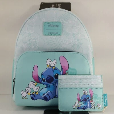 Мини-рюкзак и держатель для карт Loungefly Disney Lilo & Stitch Ducks набор гибискус - Изображение 1 из 4