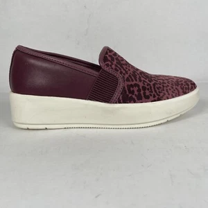 Mocassini Clarks Layton Petal da donna taglia 5,5 M scarpe con plateau in pelle viola - Foto 1 di 10