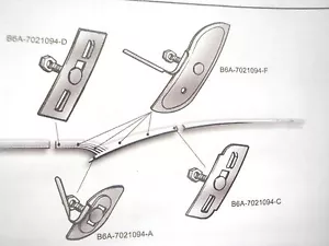 1956 56 Ford Fairlane 2 (( Tür )) Edelstahl Karosserie Clips Neu - Bild 1 von 12