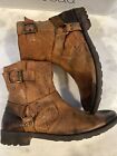 Bronx “Laying Low” Vintage Distressed Ankle Leather Boots Men’s Size 43/12