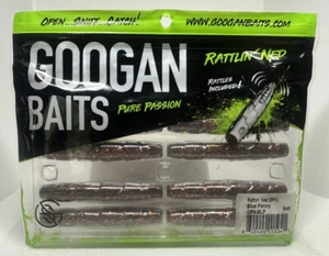Googan Baits GRN-BLP Rattlin' Ned Blue Penny (8 Pack) Bass Fishing Lure Soft - Picture 1 of 8