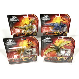 Jurassic World Park Dino Rivals Attack Pack Bundle Action Figures X4 Mattel NEW