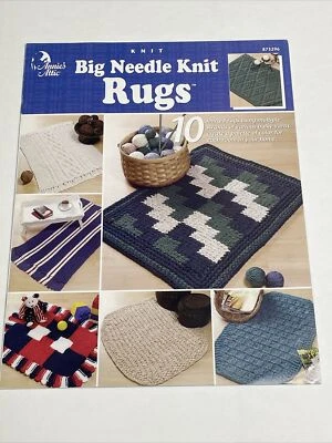 Annie's Attic Big Needle Knit Rugs 10 Designs Knitting Pattern - Image 1 of 4