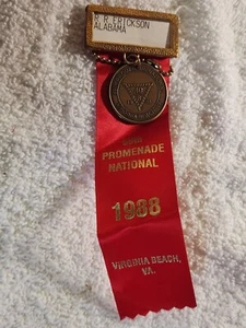 (D20) 40&8 Society 1988 Promenade Delegate Ribbon w/Attachment, NICE - Picture 1 of 2