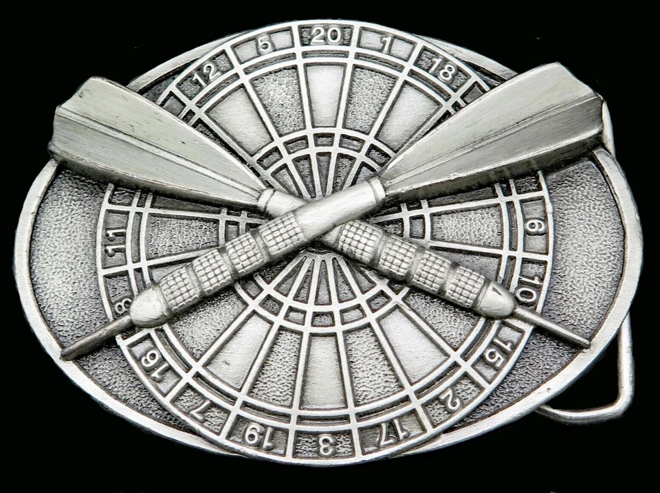 Dart Throwing Game Bergamot Brass Works Vintage Belt Buckle - Image 1 of 4